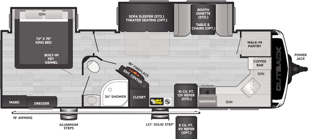 Outback 271UFK Floorplan Drawing